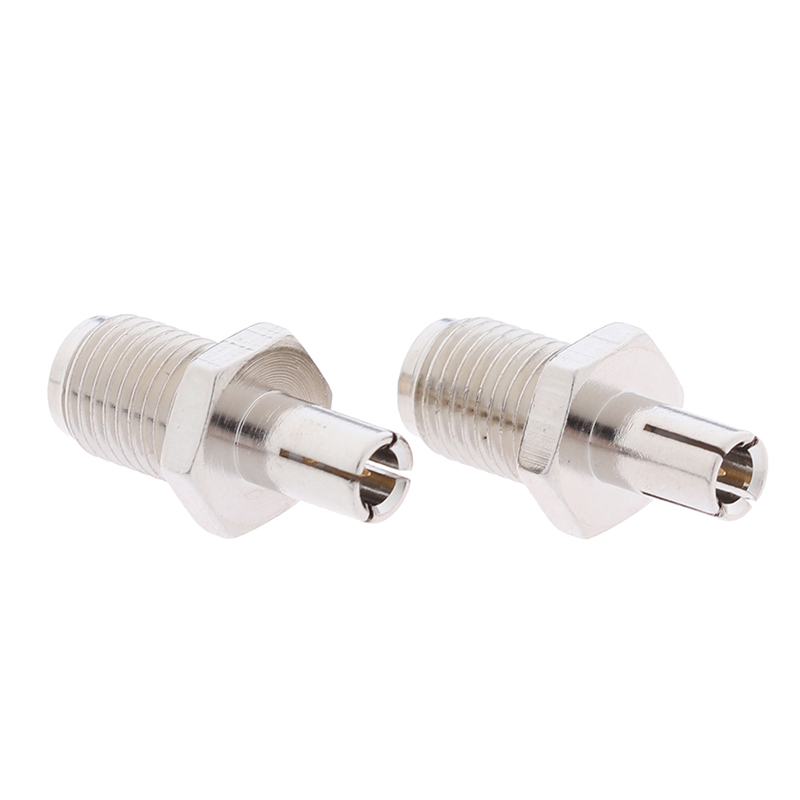 2pcs RF Coaxial Adapter SMA To TS9 Coax Jack Connector SMA Female Jack To TS9 Male Plug Silver