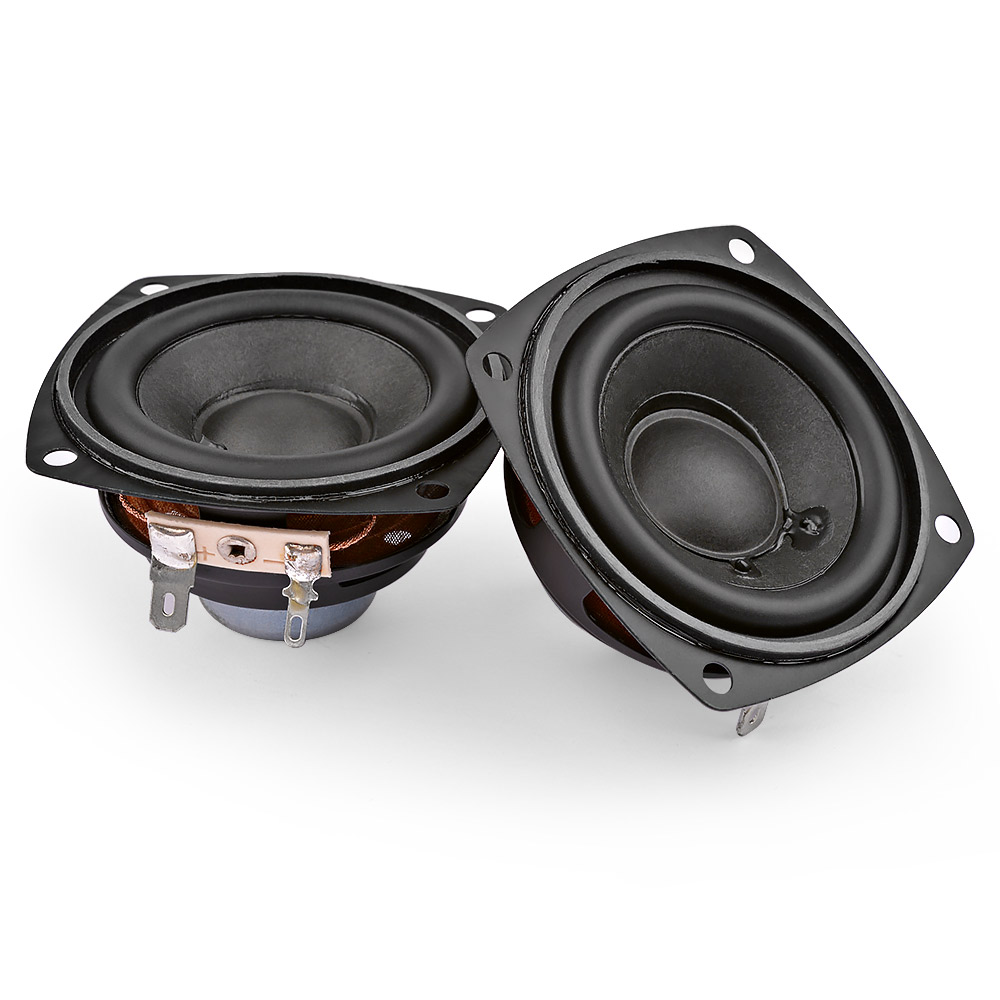 Alto-falante aiyima portátil, 2 peças, 2.5 centímetros, 4ohm, 10w, 66mm, alcance completo, áudio, baixo, multimídia, ímã