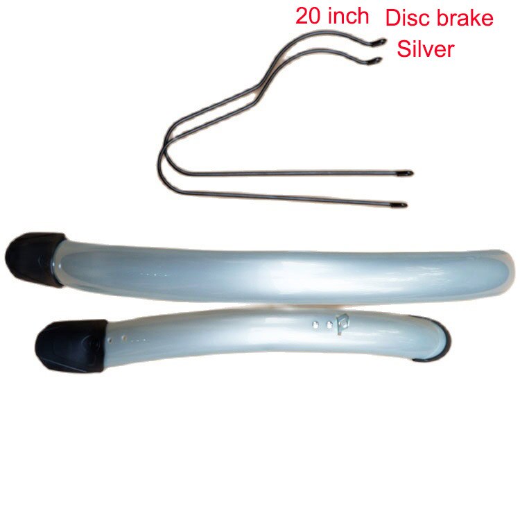 Guardabarros de bicicleta plegable BMX, guardabarros delantero y trasero, accesorios para bicicleta, 16, 20 y 14 pulgadas: 20 D brake Silver