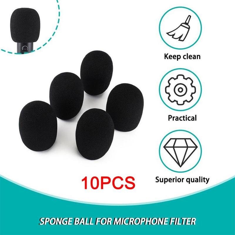 10Pcs Microfoon Spons Deksel Anti-Wind Winddicht Portable Outdoor Microfoon Cover C8K9