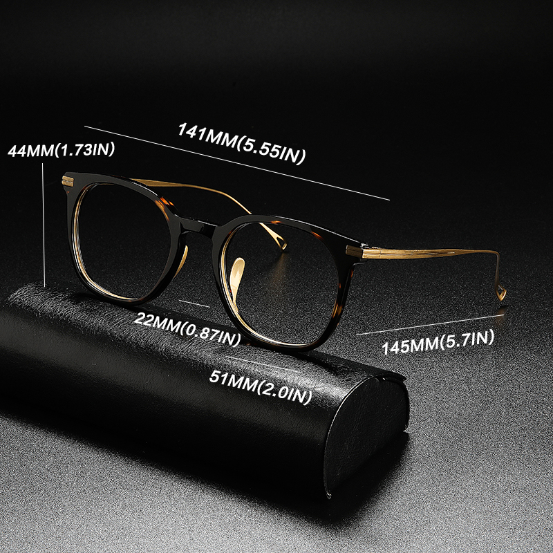 Luxe Titanium Brilmontuur Mannen Vintage Recept Acetaat Optische Brillen Frame Vrouwen Bijziendheid Eyewear