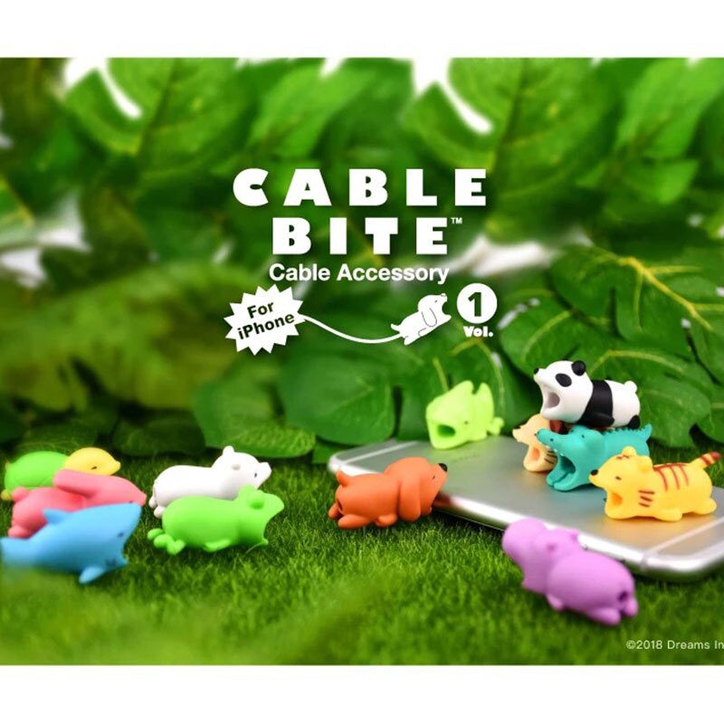 Cable Management Cable bite Protector Winder Cable Animal Shaped Tiger Cable Dog Shape Earphone Accessories & Parts