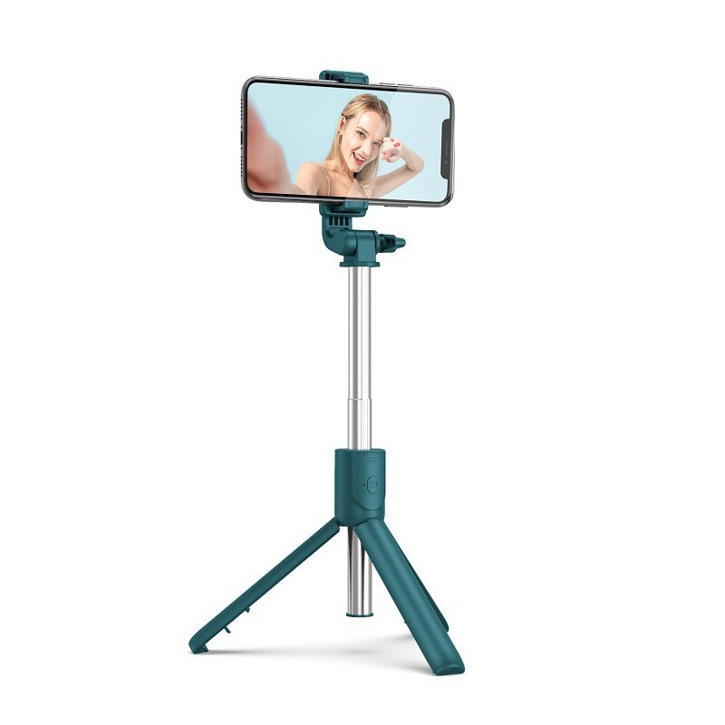 Wireless Bluetooth-compatible Selfie Stick Foldable Mini Tripod Shutter Remote Control for Ios Android
