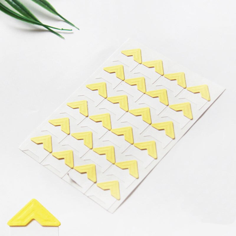 Cadre de décoration Vintage pour bricolage 24 pièces/lot | Autocollants papier populaires pour coin, Scrapbooking pour album Photo, offre spéciale: Lemon yellow