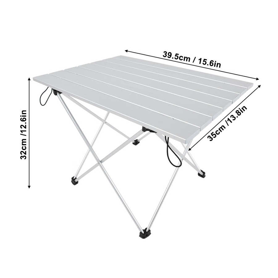 Holdbart bærbart aluminiumslegeringsbord sammenleggbart skrivebordbord utendørs piknik spisebord skrivebord krakk piknik sammenleggbart bord