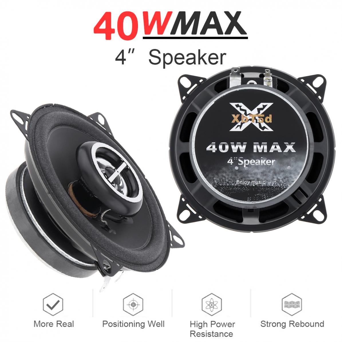 2 Stuks 4 Inch 40W Auto Coaxiale Luidspreker Universele Hoge Mid Bass Ultradunne Gemodificeerde Speaker Non-destructieve Installatie