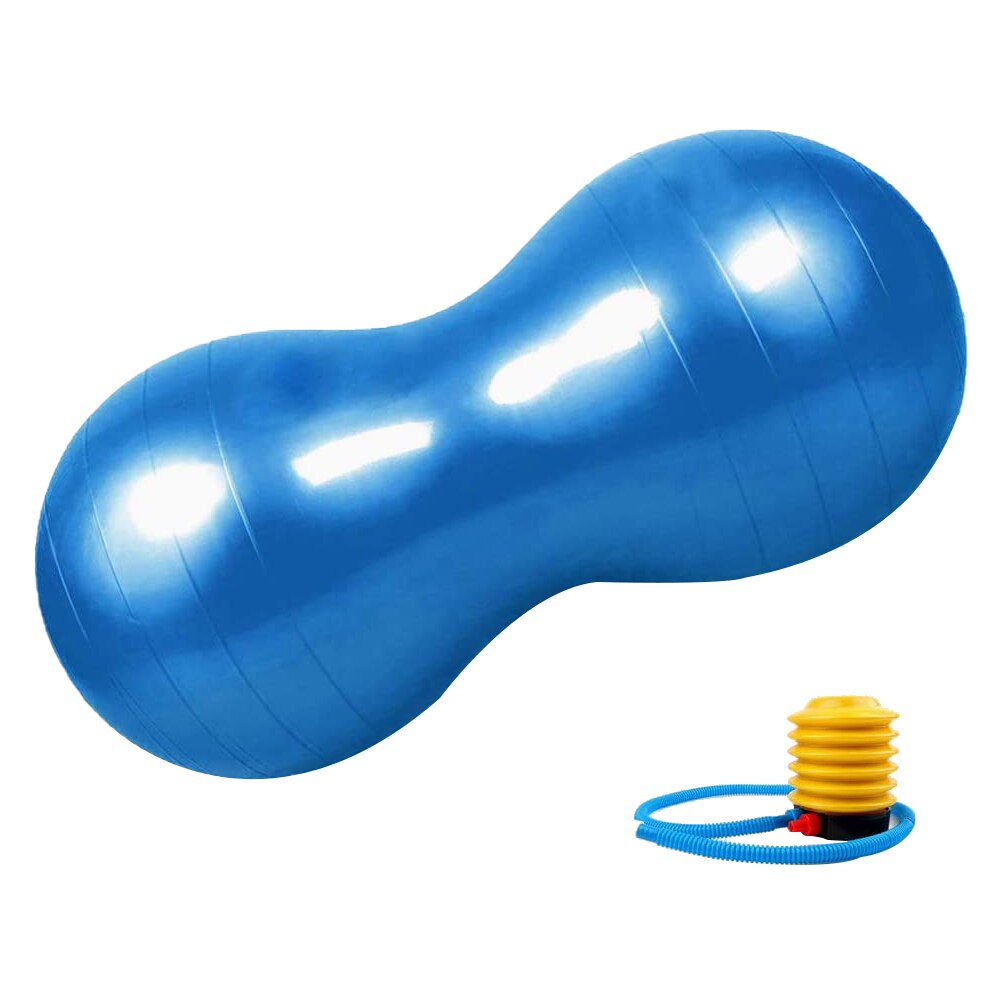 Therapie Bal Pinda Capsule Yoga Bal Voor Balans Oefening Fitness Massage Pijnbestrijding Coördineren Ontwikkeling Met Inflator: Blauw