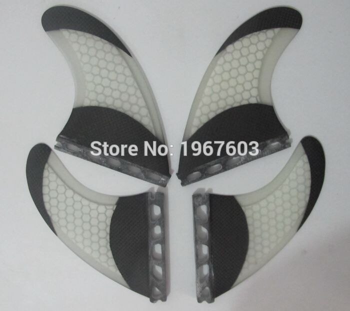 Quad set Surf fin Future carbon honeycomb G5 surfing fins 2 piece side fin 2 piece center rear surf fin