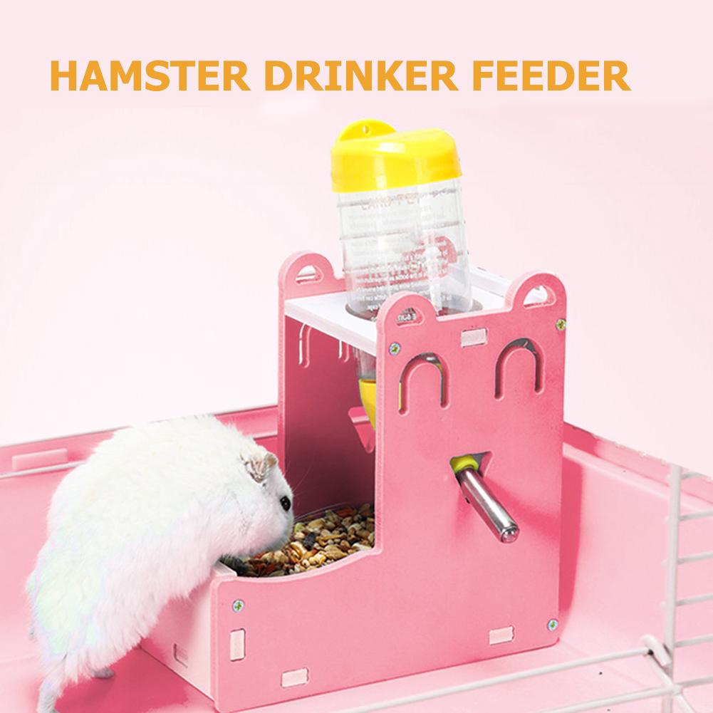 Botella de agua potable para hámster, bebedero automático para fuente de agua, alimentador de alimentos, nido de animales Samll