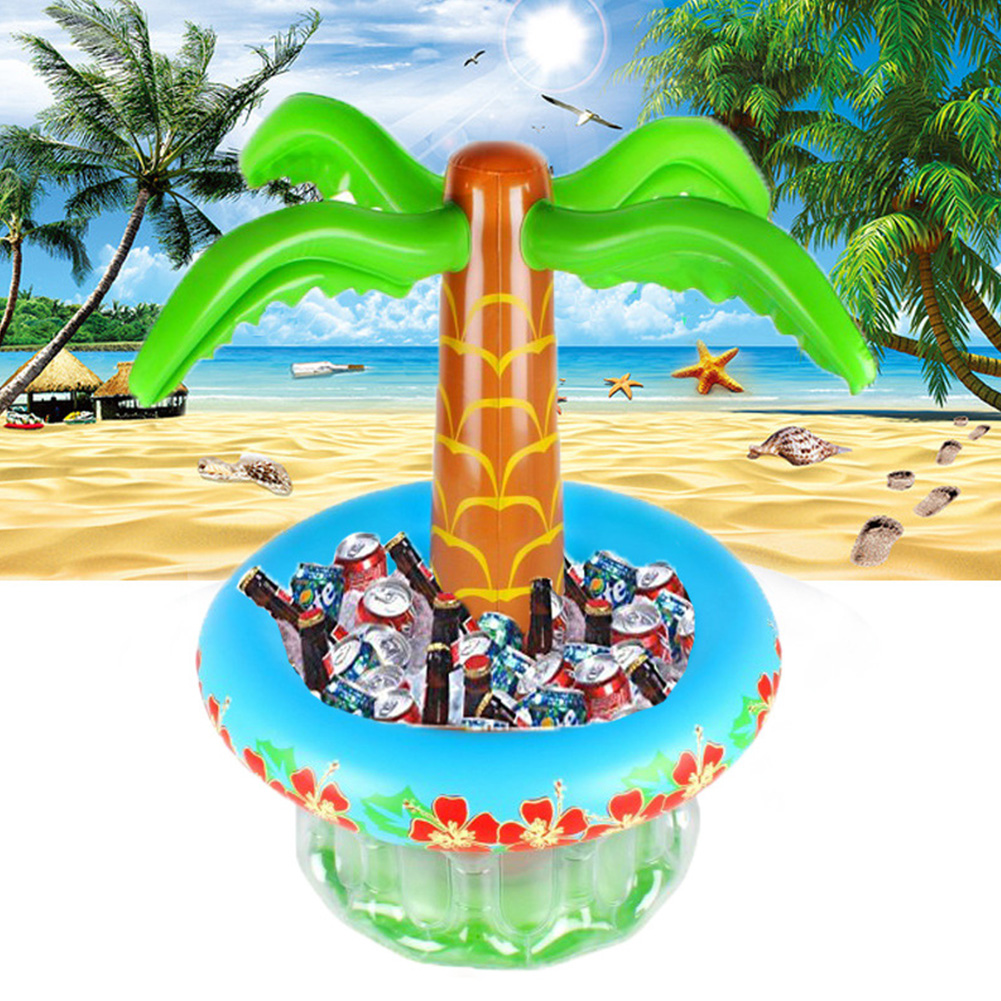 Vin whisky strandfest tropisk hawaiisk sommer pool oppustelig beholder pvc drikkevarer køler opbevaring isspand kokosnød træ