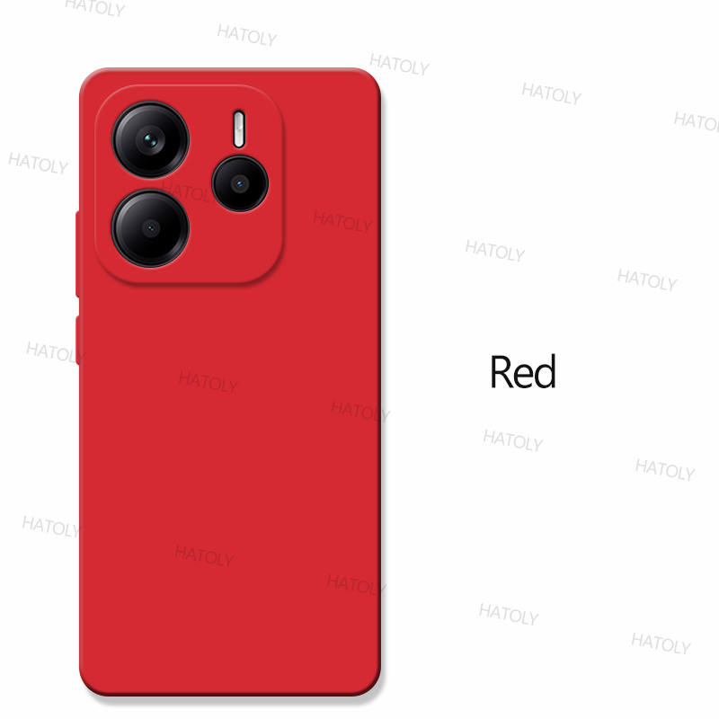 For Xiaomi Redmi Note 14 4G Case Xiaomi Redmi Note 14 4G Cover TPU Shockproof Liquid Silicone Phone Case Xiaomi Redmi Note 14: Red / For iPhone 16 Pro Max