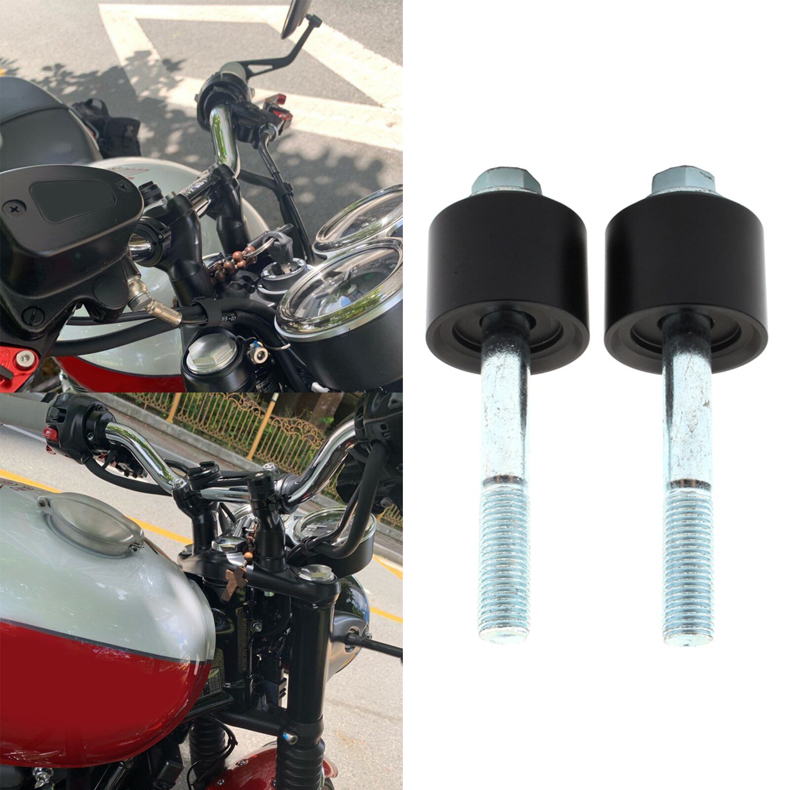 Pair Motorbike Motorcycle Handle Bar Mount Mounting Riser For Triumph Bonneville