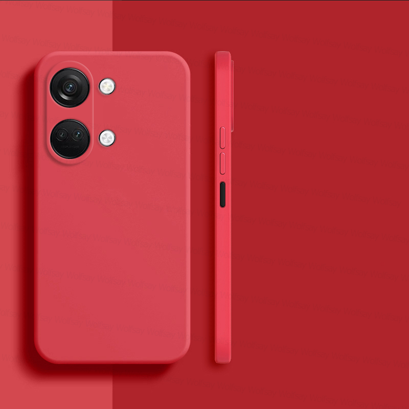 Dla OnePlus Nord 3 5G etui OnePlus Nord 2 3 5G Obudowa odporna na wstrząsy Płynny silikon TPU Tylna obudowa telefonu OnePlus Nord 3 5G: aluminium / Czerwony