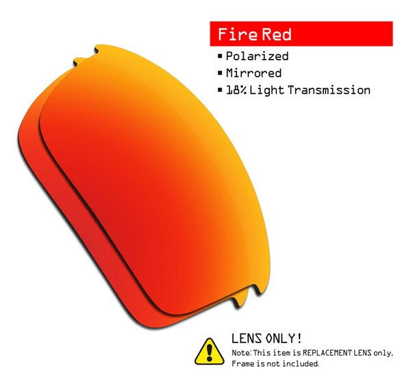 SmartVLT Polarized Replacement Lenses for Oakley Bottle Rocket Sunglasses - Multiple Options: Fire Red