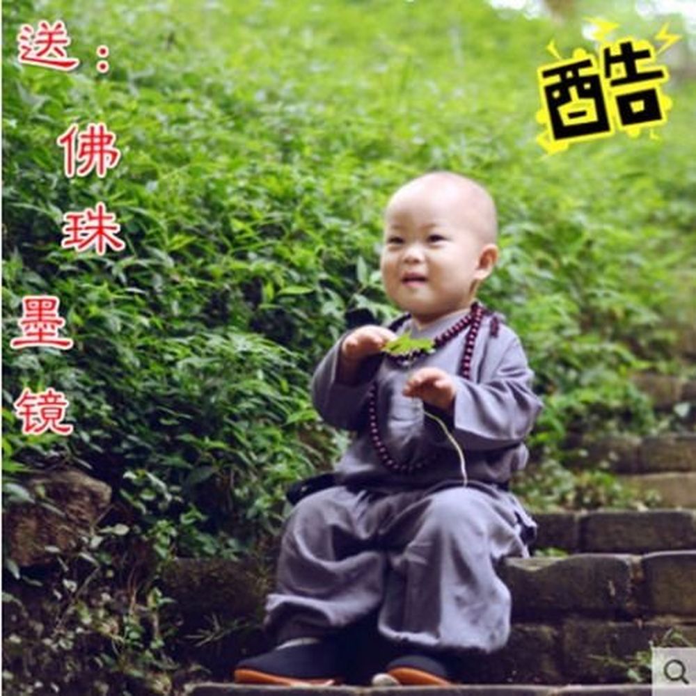 Ropa de monje pequeño para niños, traje Tang de templo Shaolin, batas de algodón y lino para bebé, uniforme de Kung Fu de rendimiento