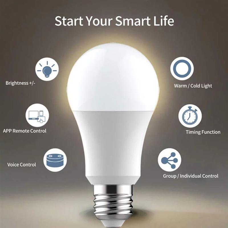 Tuya Lamp 2.4Ghz Wifi Led Licht Met Voice Control 9W E26 Rgb Dimbare Smart Lamp Huishoudelijke Verlichting 850LM