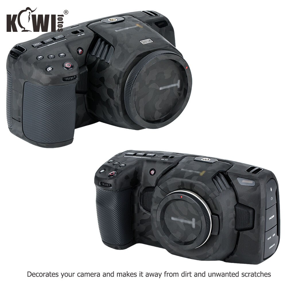 Anti-Scratch Camera Body Cover Film For Blackmagic Pocket Cinema Camera 4K 6K (BMPCC 4K 6K) Skin 3M Sticker Shadow Black