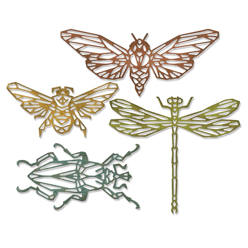 insecte métal matrices de découpe libellule pochoirs et Scrapbooking pour Animal feuille découpé artisanat fournitures ensembles pas de timbre