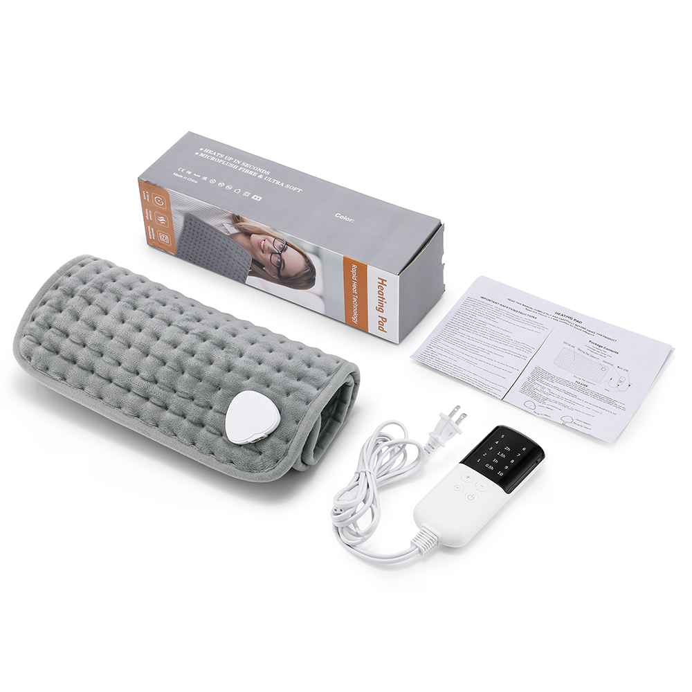Almohadilla calefactora eléctrica multifuncional para fisioterapia, manta calefactora, cojín de 10 niveles de temperatura, temporizador, calentador de espalda corporal para invierno: YELLOW
