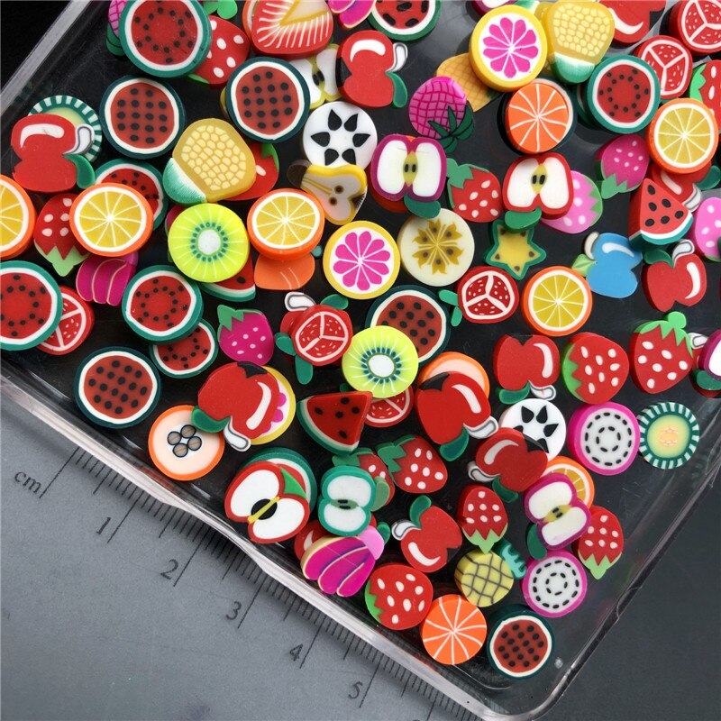 Arcilla polimérica para hacer pendientes para niños, arcilla suave para hacer pasteles, animales, flores, frutas, 60g, 5mm, 10mm, 20mm