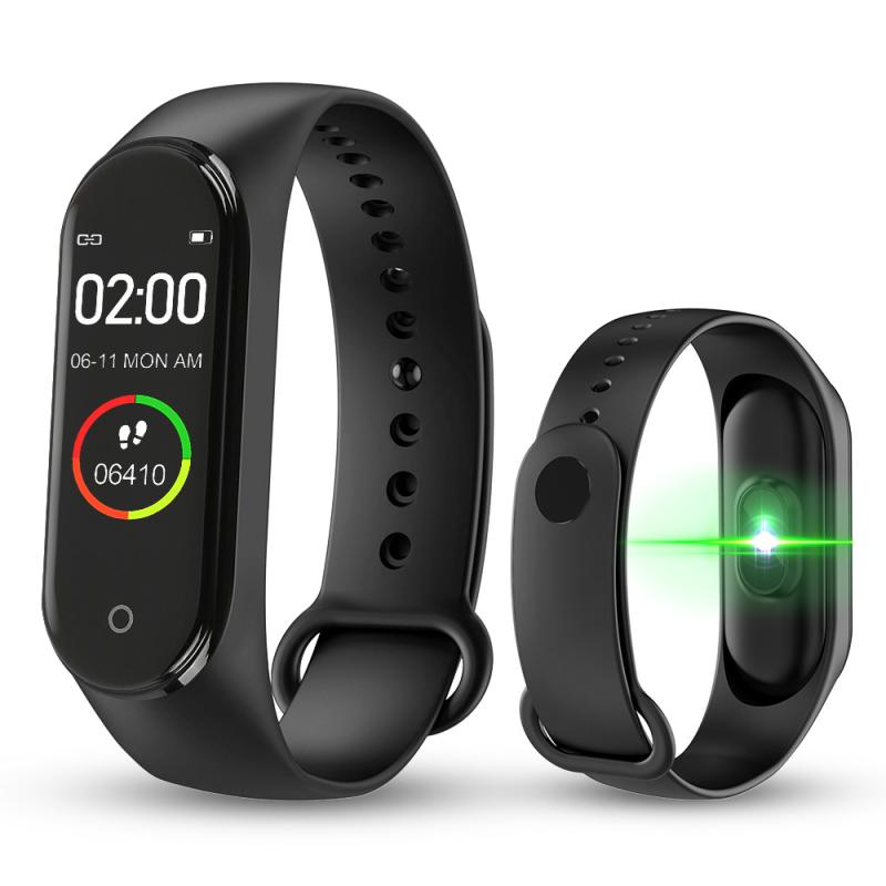 M4 banda inteligente rastreador de fitness relógio esporte pulseira freqüência cardíaca monitor de pressão arterial smartband saúde fitness rastreador