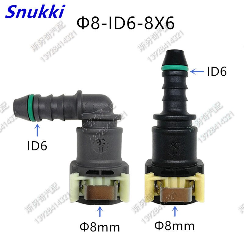 Línea de combustible D8 ID6, conector hembra rápido, filtro de gasolina, filtro de combustible para Peugeot y Citroen, 10 Uds. Por lote