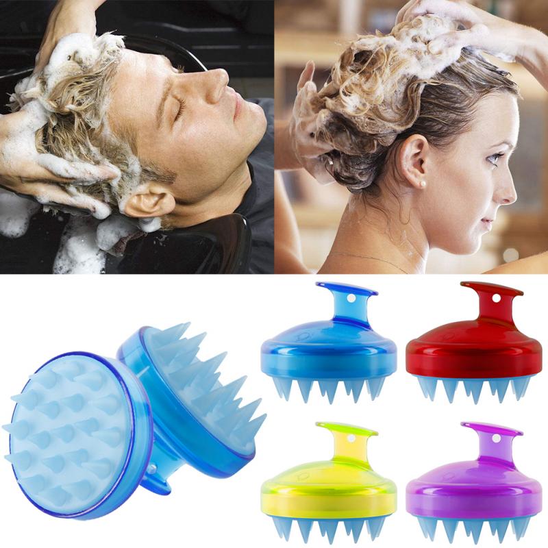 Cepillo de silicona para el pelo, cepillo de ducha para el cuerpo, baño, cuero cabelludo, champú de masaje, peine de lavado de pelo, cuidado del cabello