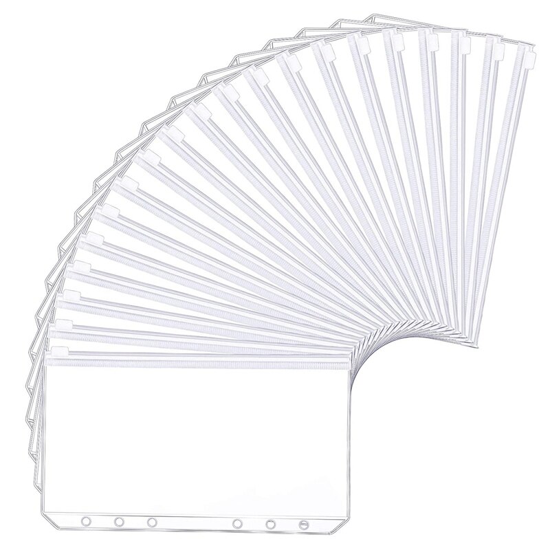 Pochettes Classeur A5 Zippées - Lot De 12 - Transparentes Et Imperméables - Rangement Documents
