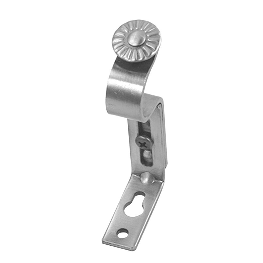 Modern Iron Hardware Holder Durable Home Practical With Screws Fixed Easy Install Support Window-Dressing Curtain Rod Bracket: Silver