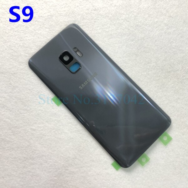 Cover posteriore in vetro per SAMSUNG Galaxy S9 Plus s9 G965, G965FD S9 G960, G960, G960FD, custodia in vetro posteriore: S9 gray