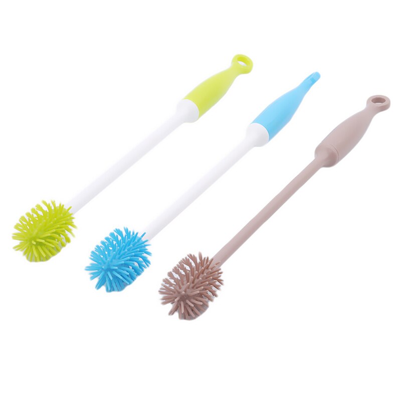 3 couleurs bébé biberon brosses nettoyage tasse brosse pour mamelon bec Tube enfants alimentation brosse de nettoyage mamelon brosse café thé