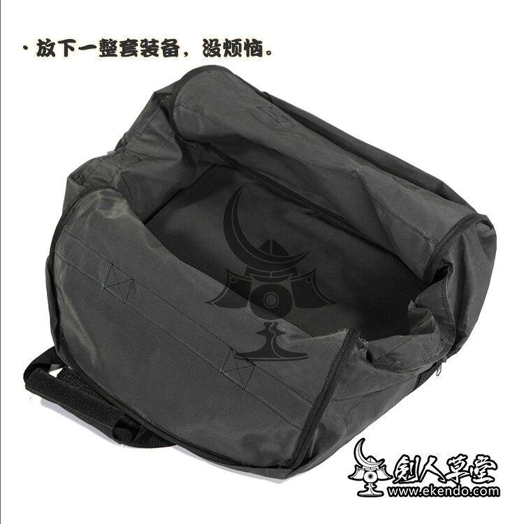 -IKENDO-BG002- NYLON BOGU SIMPLE SQUARE BAG - black square bag shoulder japanese kendo bogu bag armour bag keiko gi
