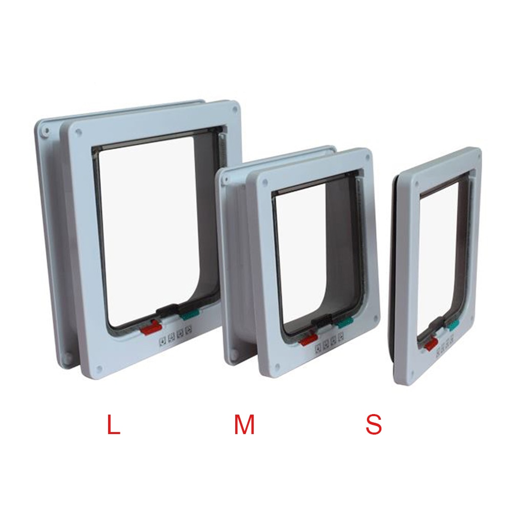 TAILUP Pet Cat Puppy Dog Lock Safe Flap Door Lockable Gates ABS Practical Intelligent Control E2S