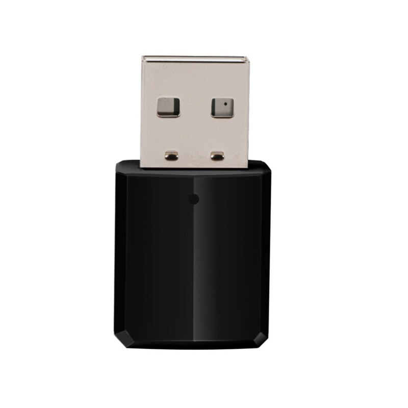 Bluetooth 5.0 sender mottaker 3.5mm aux stereo trådløs bluetooth adapter for bil musikk sender for tv: Svart