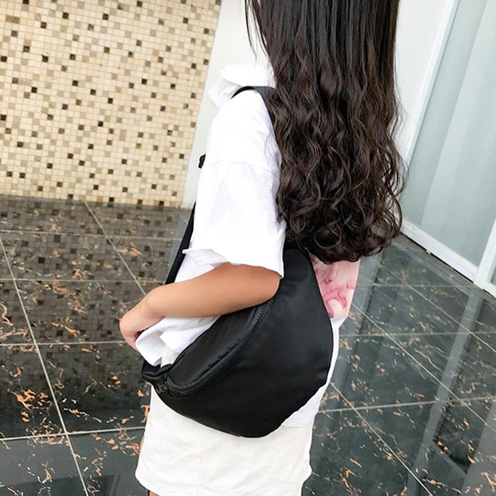 Novo Cinto saco Da Cintura Peito Soulder Bolsas Cinta Fivela Moda Zíper Da Bolsa Da Moeda Da Forma travesseiro Nylon Carteira Pacote de Lanche de banana