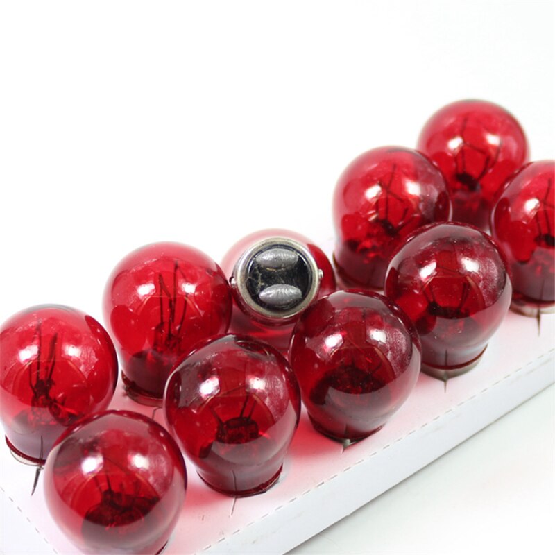 KEYECU 10 Pieces Red 1157 BAY15D S25 12V 21/5W Car Replacement Bulb Double Contact Brake Stop Light with Dual Filament