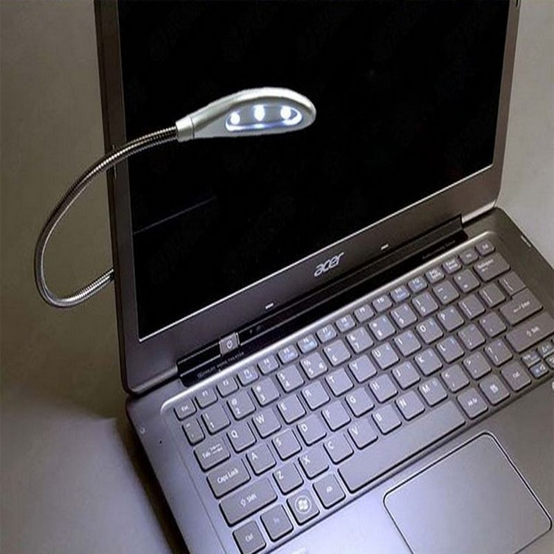 Lámpara USB flexible con 3 LED para ordenador portátil --- luz, iluminación, bombilla, PC, gadget