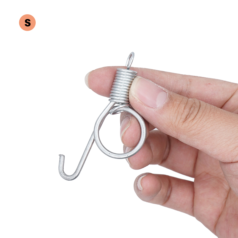Gancho de resorte para puerta de jaula, gancho de resorte de Metal, resorte de fijación de tensión resistente para alambre, herramienta para jaula de encuadernación, conejo, pájaro, hámster, 10 Uds.: Azul