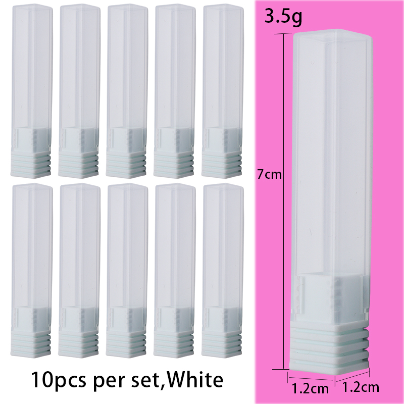Contenedor de 10 Uds para brocas de uñas, agujero de 2,35mm, 8 colores: Caqui oscuro