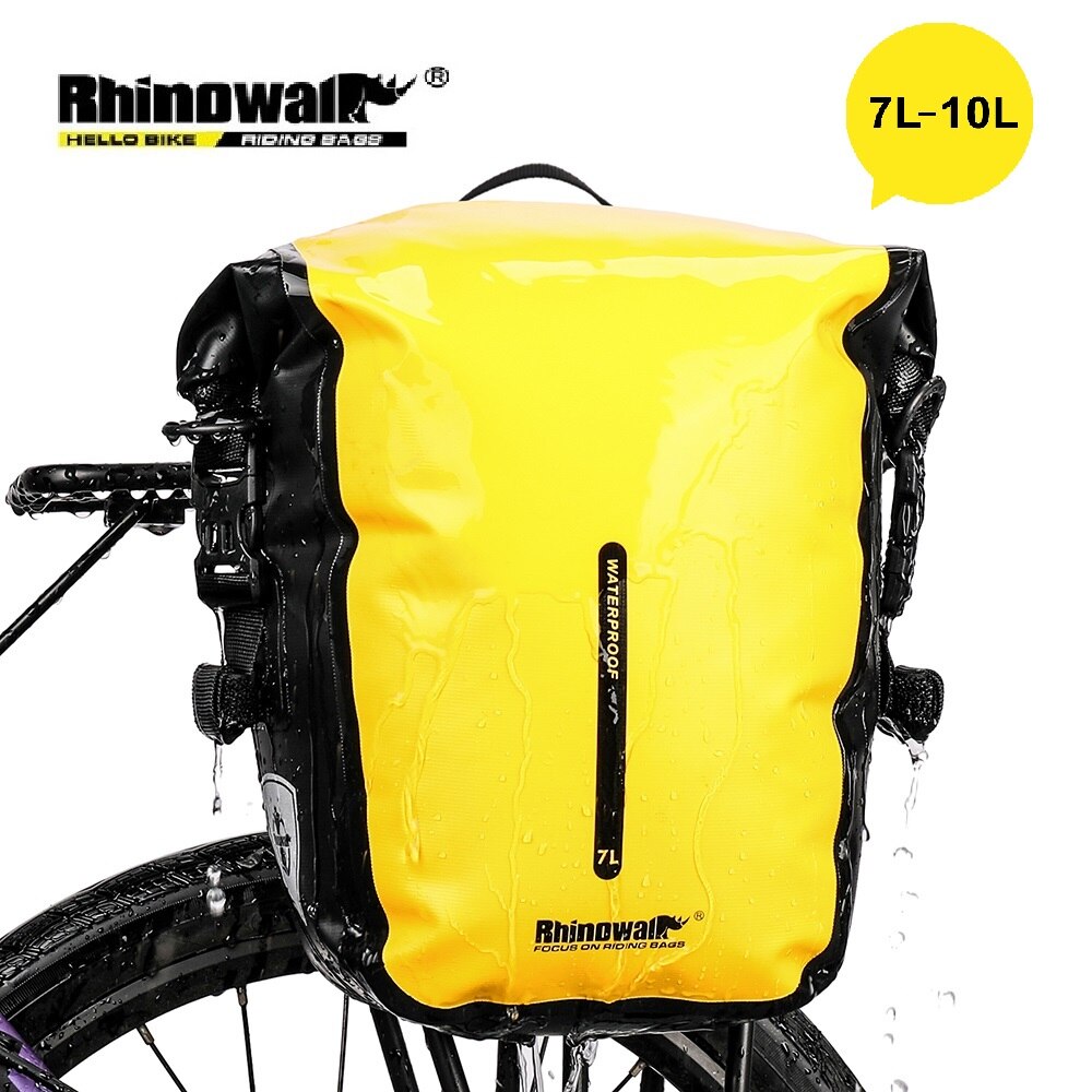 Rhinowalk Fahrrad tasche &Ampere; Koffer Voll Wasserdichte 7L Fahrrad Tasche kapazität Multifunktionale Hinten Gestell Koffer Tasche Radfahren Taschen