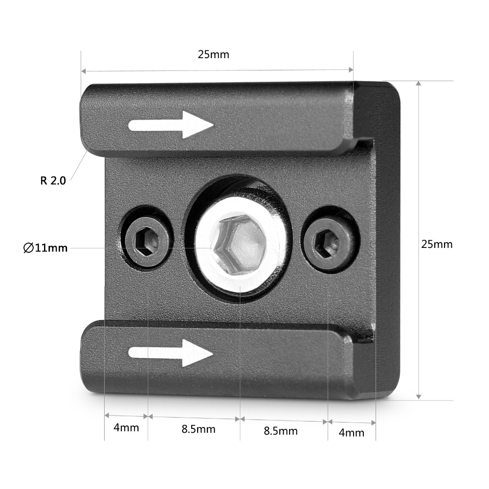 SmallRig DSLR Camera Clamp Cold Shoe Mount Adapt For Camera Micorphone Video Monitor Flash Light Support 2060