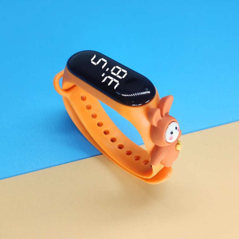 Digitale Led Kids Siliconen Band Horloges Jongens Meisjes Led Elektronische Armband Beste Cadeau Schattige Pop Horloges