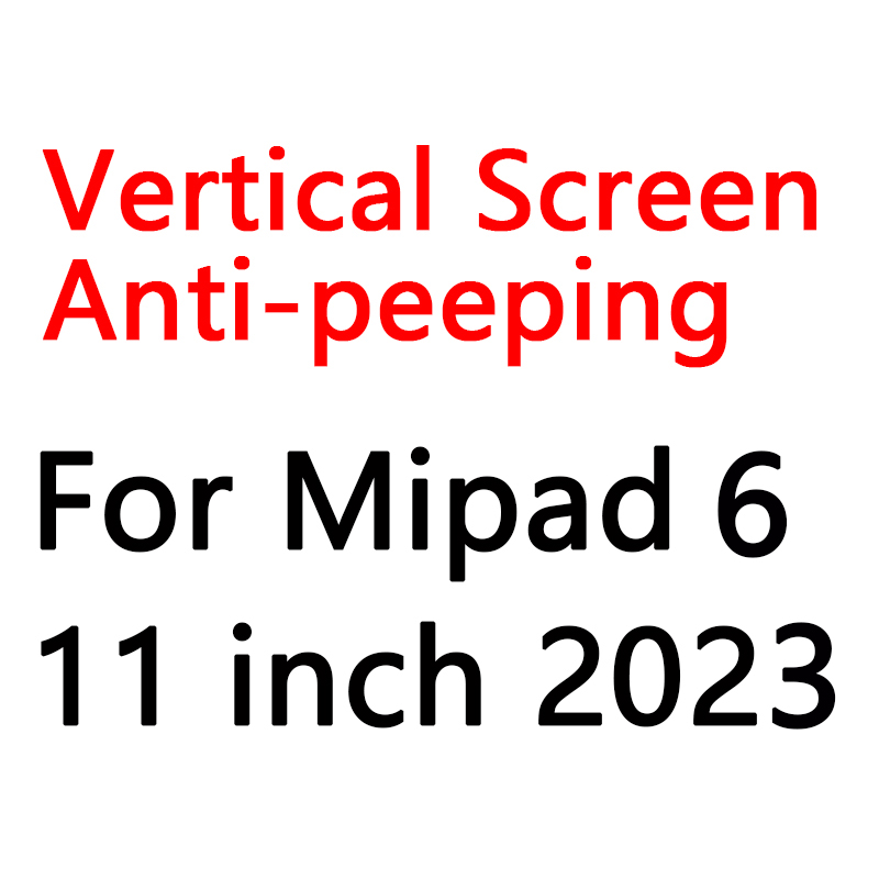 For Redmi Pad 10.6 SE 11" Xiaomi Mi Pad 6 11 Privacy Filter Screen Protector Mipad 5 Pro 12.4 Anti-glare/Anti-Peep/Anti-spy Film: Dark Grey