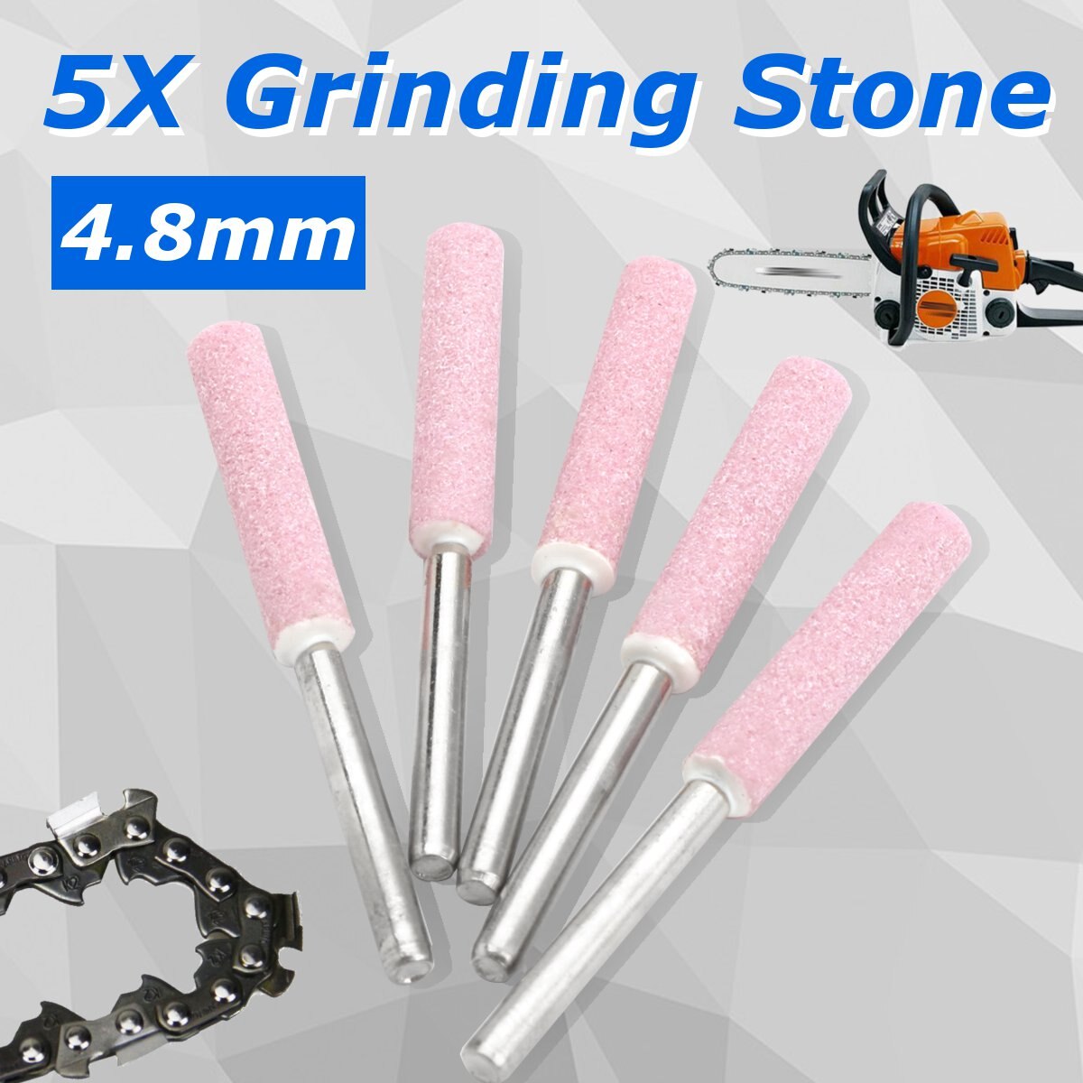 5 stk 4.8mm motorsavsliber grat kædesav slibesten filslibere