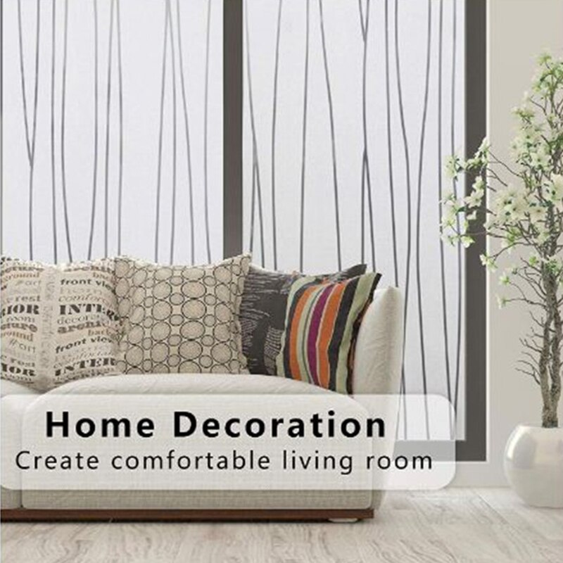 3D Cross Pattern Frosted No Glue Static Cling Privacy Glass Window Film For Home Decoration Static Film For Window