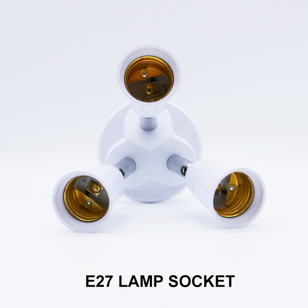 2/3/4/5 in 1 fatnings splitter  e27 to e27 lampe base adapter konverter fleksibel forlænget lampeholder til led pærer