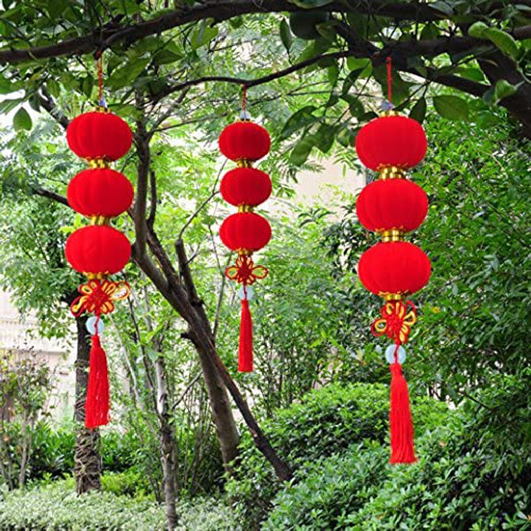 Chinese Style Chinese Red Lanterns Festival Good Luck Hanging Year