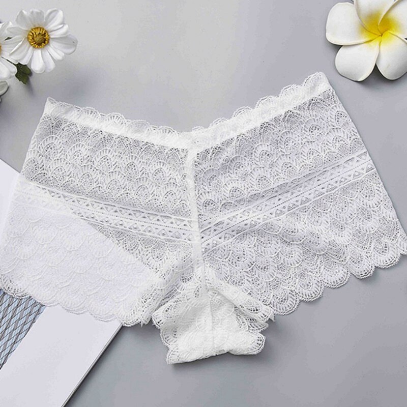 Women Soft Seamless Lace Safety Short Pants Summer Under Skirt Shorts Breathable Short Tights: White color