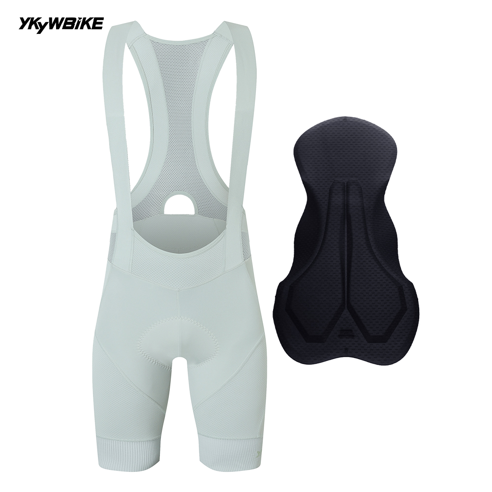 YKYWBIKE Men's Cycling Bib Shorts Road Bike Bibs Bicycle Tights Cycling MTB Bib Pants with 6 Hours Padded Belgium Padding: S / black