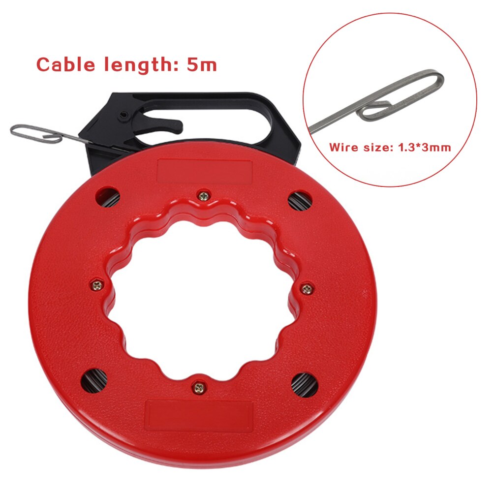 Electrician Conduit Drywall Threader Pipe Hole Cable Puller Fish Shape Underpass 1.3X3MM Fish-shaped Tool Storage Steel Wire